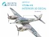 Quinta Studio QD72141 Me 410 3D-Printed coloured Interior on decal paper (Airfix) 1/72